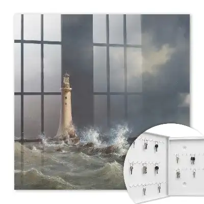 Key cabinet Stormy sea scenery