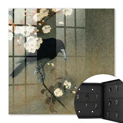 Ohara Koson Crow and Cherry Blossoms Decorative Key Box
