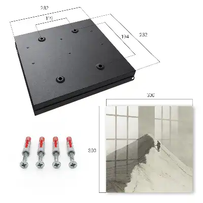 Wall mounted key cabinet Mountain climbing emphasizing solitude