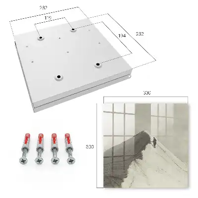 Wall mounted key cabinet Mountain climbing emphasizing solitude