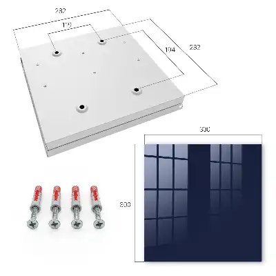 Wall mounted key box Dark navy blue modern elegant