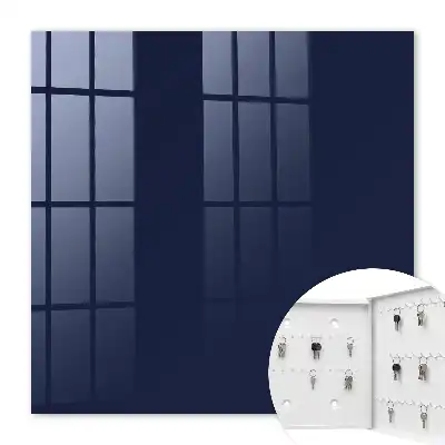 Wall mounted key box Dark navy blue modern elegant
