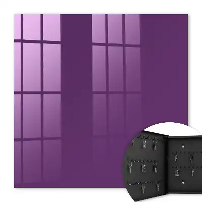 Wall mounted key cabinet Strong purple minimalist modern