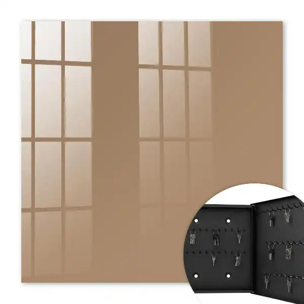 Wall mounted key box Warm solid brown - dark orange