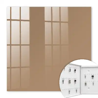 Wall mounted key box Warm solid brown - dark orange