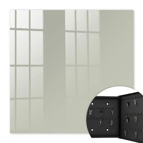 Wall mounted key cabinet Warm gray elegance simplicity