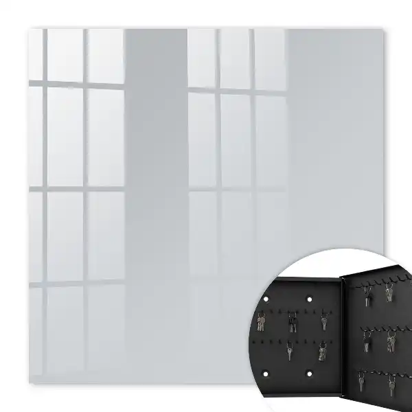 Wall mounted key cabinet Yellowed gray elegance minimalism