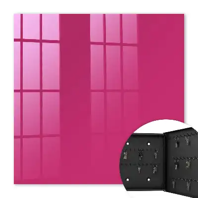 Wall mounted key box Intense pink fuchsia minimalism