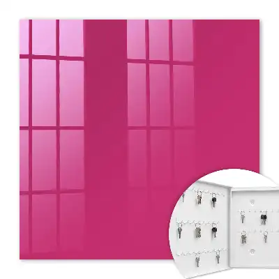 Wall mounted key box Intense pink fuchsia minimalism