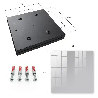 Wall mounted key cabinet Smooth gray