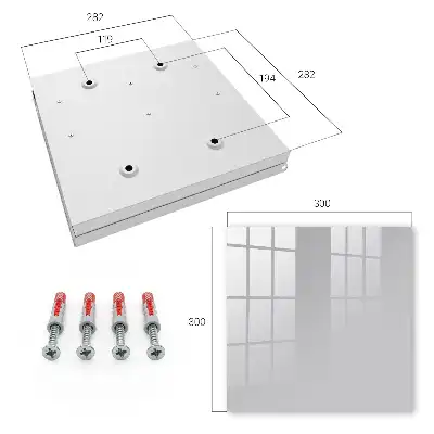 Wall mounted key cabinet Smooth gray