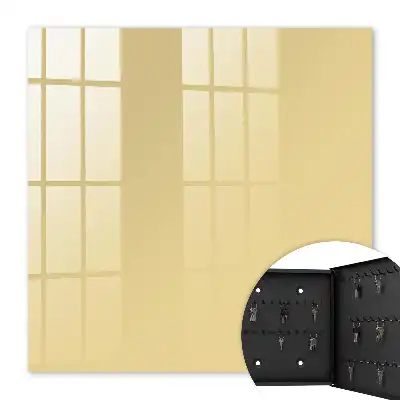 Decorative key box Beige and yellow calm composition