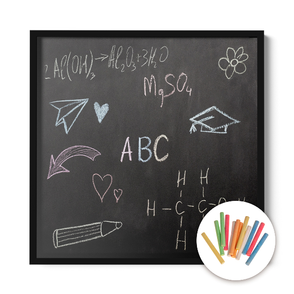 Framed blackboard unique 50x50