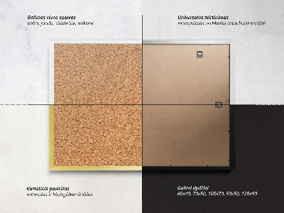 Decorative corkboard modern 60x40