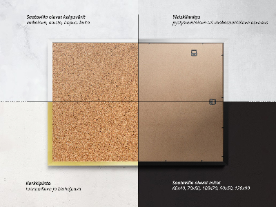 Decorative corkboard modern 60x40