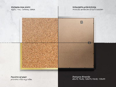 Decorative corkboard modern 60x40