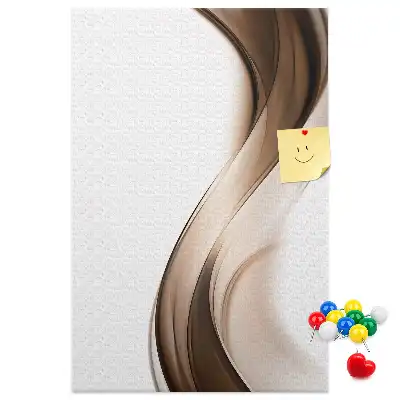 Cork Note Board Abstract wave