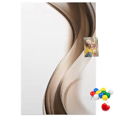 Cork Note Board Abstract wave