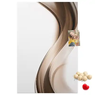 Cork Note Board Abstract wave