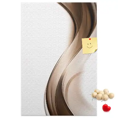 Abstract wave cork note board