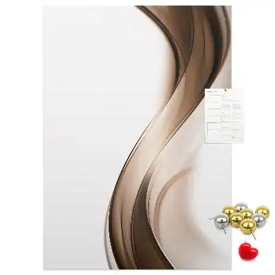 Cork Note Board Abstract wave