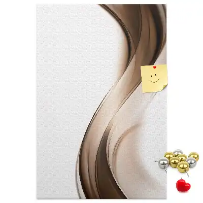 Cork Note Board Abstract wave