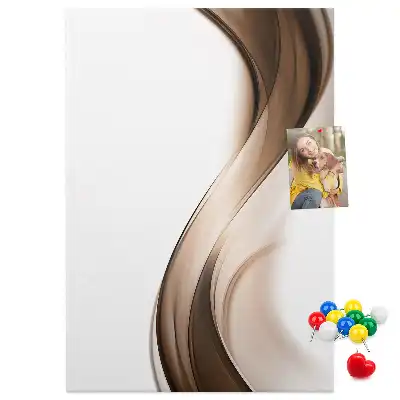 Abstract wave cork note board