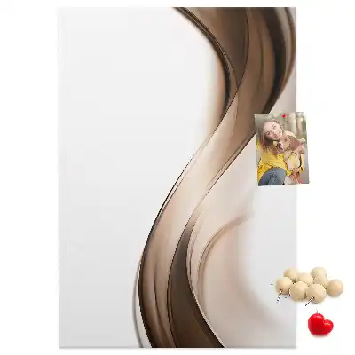 Cork Note Board Abstract wave