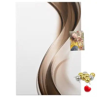 Cork Note Board Abstract wave
