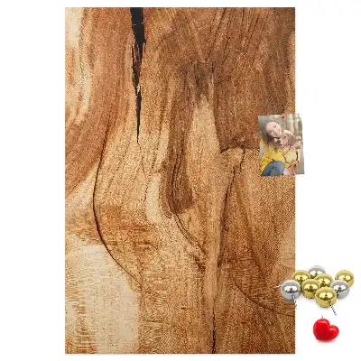 Wall cork memo board with natural wood texture