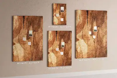 Wall cork memo board with natural wood texture