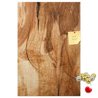 Wall cork memo board with natural wood texture