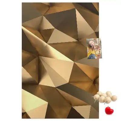 Cork pin board with three-dimensional abstraction print