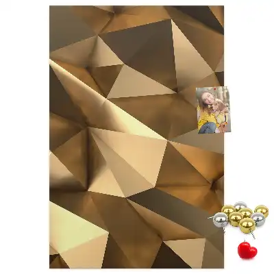 Cork pin board with three-dimensional abstraction print
