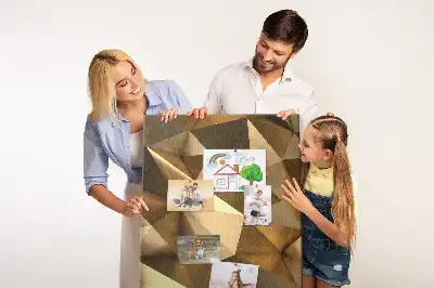 Cork pin board with three-dimensional abstraction print