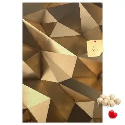 Cork pin board with three-dimensional abstraction print