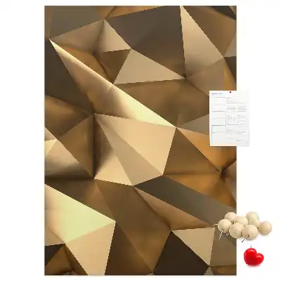 Cork pin board with three-dimensional abstraction print