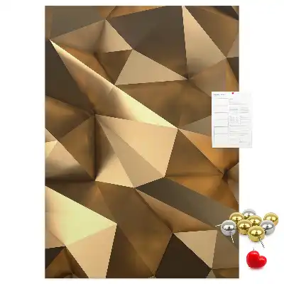 Cork pin board with three-dimensional abstraction print