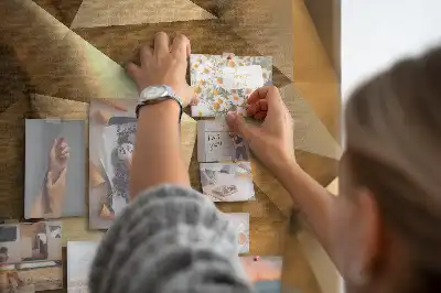 Cork pin board with three-dimensional abstraction print