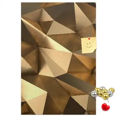 Cork pin board with three-dimensional abstraction print