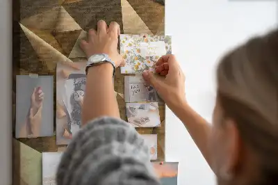 Cork pin board with three-dimensional abstraction print