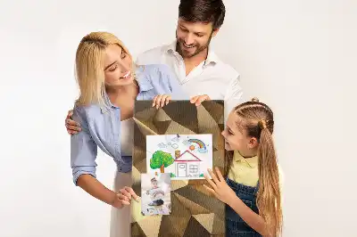 Cork pin board with three-dimensional abstraction print