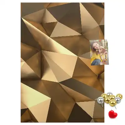 Cork pin board with three-dimensional abstraction print