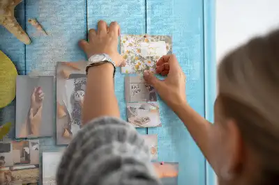 Wall cork memo board with beach elements