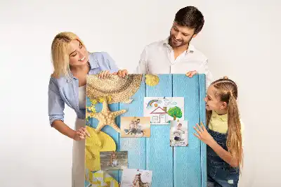 Wall cork memo board with beach elements