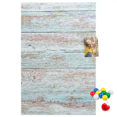 Light pastel cork wall memo board