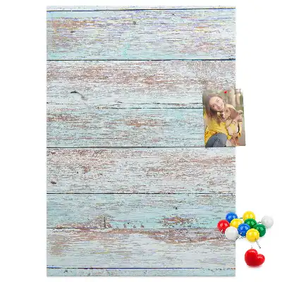 Light pastel cork wall memo board