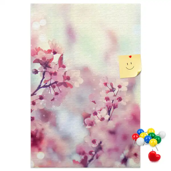 Spring Flowers Cork Note Board