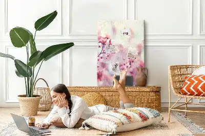 Cork Note Board Spring flowers