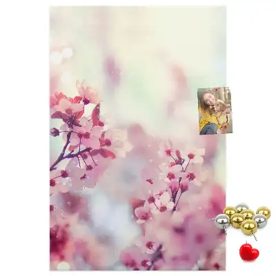 Cork Note Board Spring flowers